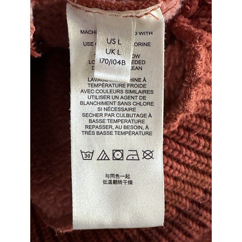 Free People Hollaback Bomber Jacket Snap Front Orange Spiced Brandy Sherpa Large - Picture 15 of 16